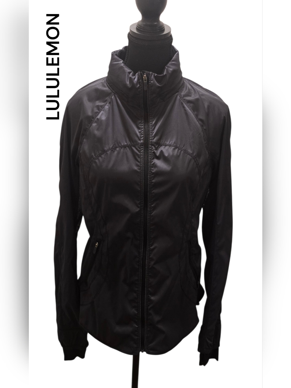 lululemon athletica Black Lightweight Bomber-Style Zip Jacket